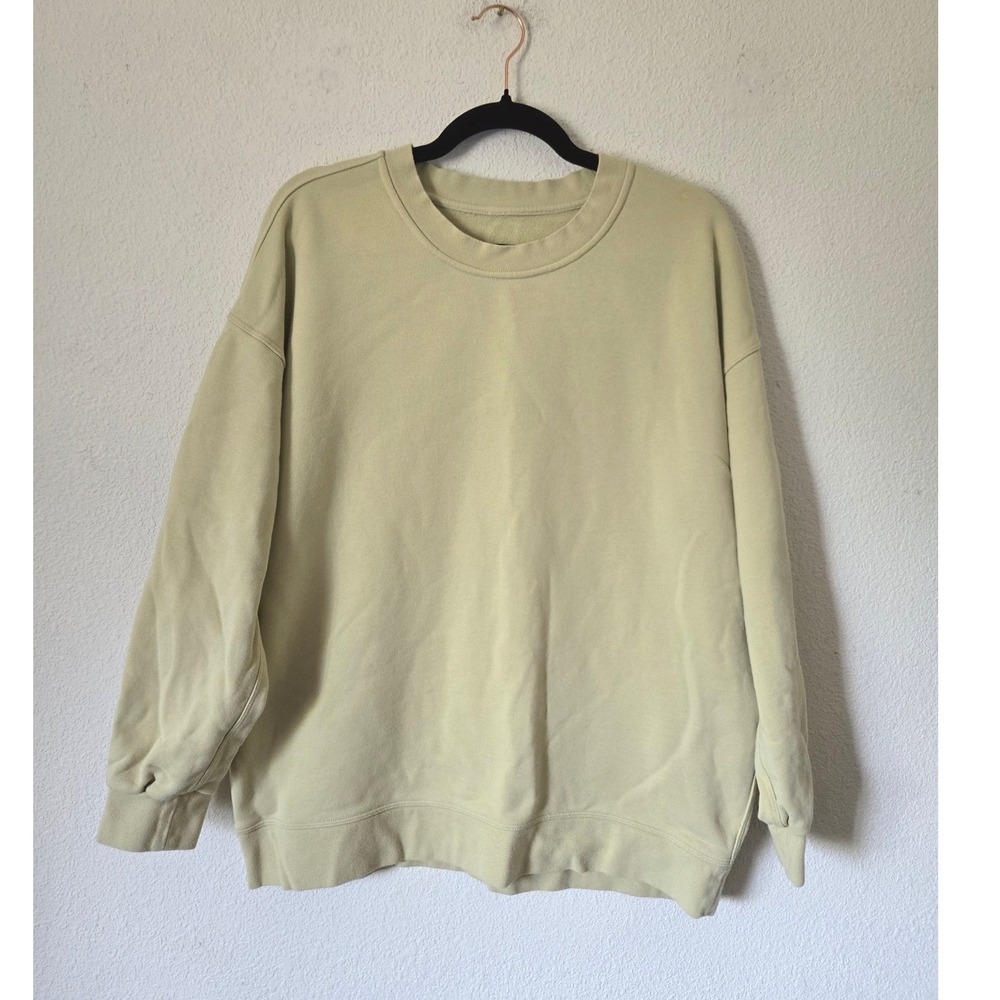 Lululemon 10 Perfectly Oversized Crew Womens Dew Green Sweatshirt LW3DFMS - Picture 10 of 10